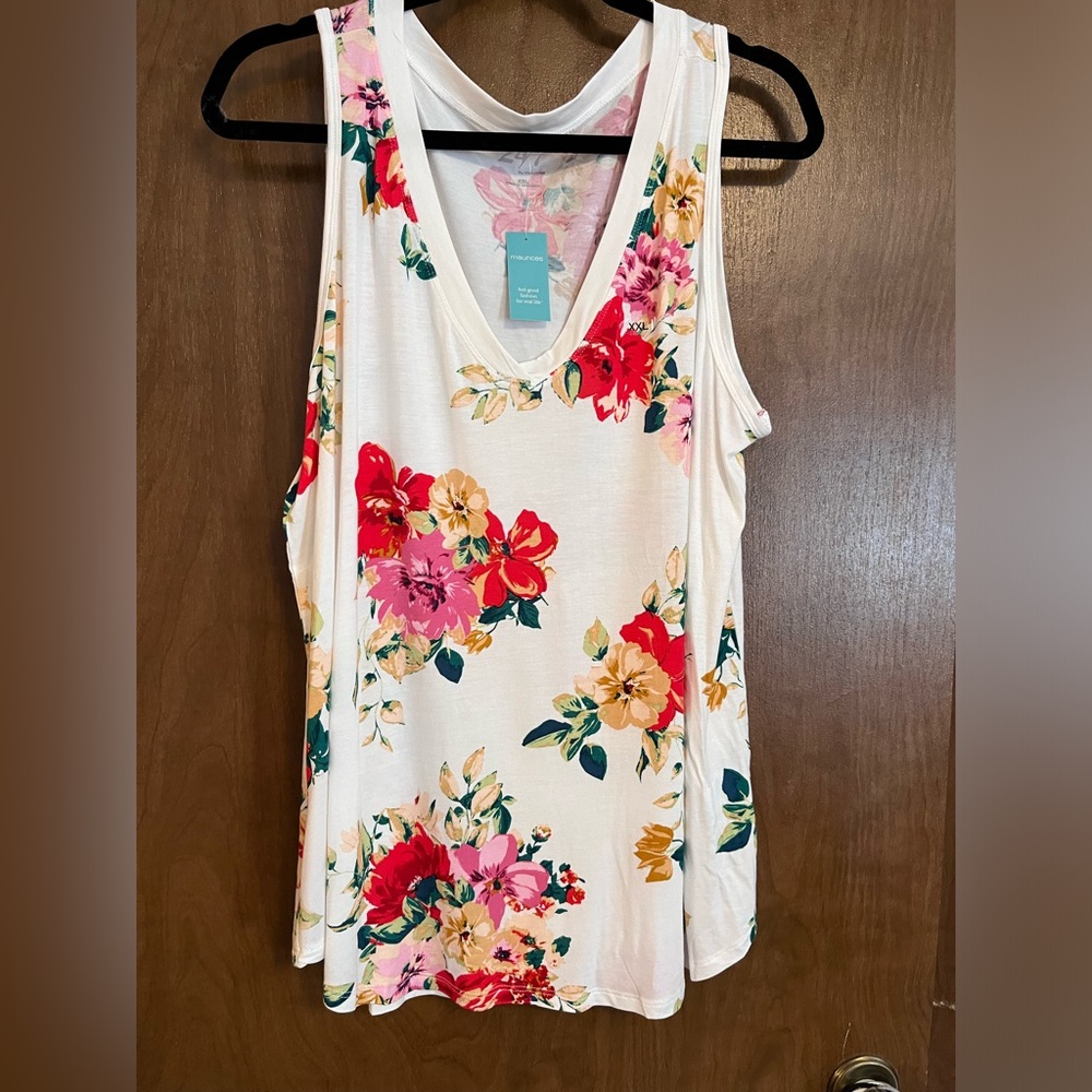 BOGO Maurices EUC 24/7 Floral Tank Top Sz XXL